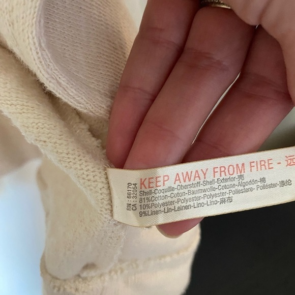 Free People Beach Women’s Blazer Jacket Cotten Blend Size S Cream - Picture 4 of 5